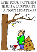 Retrait&eacute; et heureux sous les feuilles d'automne